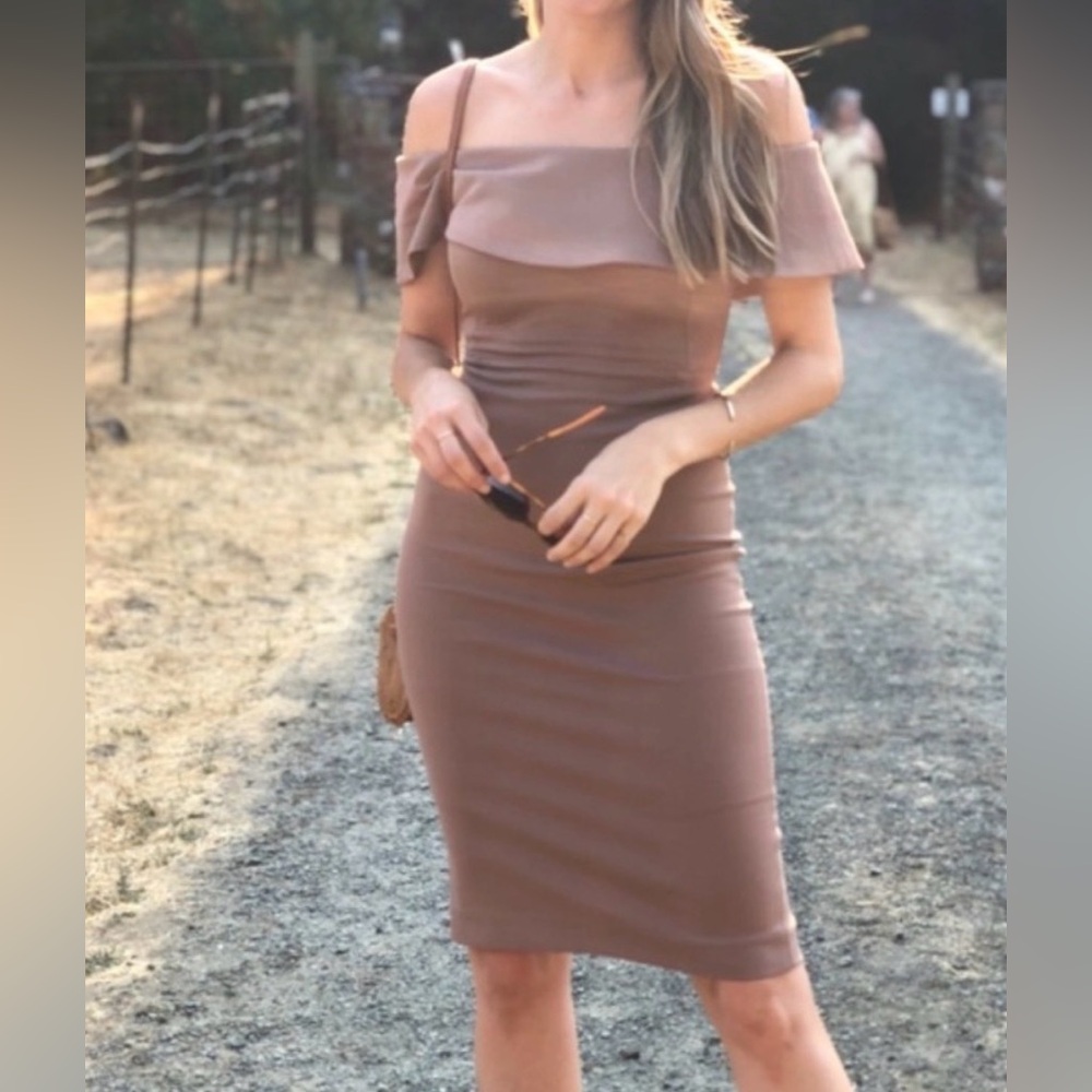 Babaton off the shoulder midi